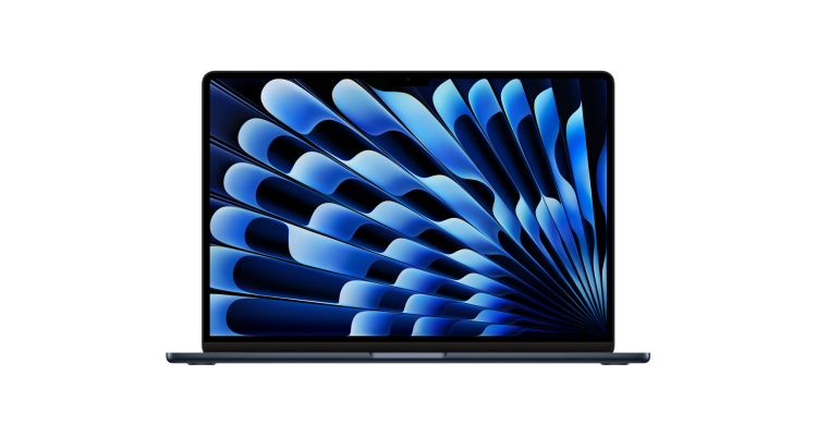 Купить Ноутбук MacBook Air 15" (M2, 8C CPU/10C GPU, 2023), 8 ГБ, 256 ГБ SSD, «полуночный черный» MQKW3