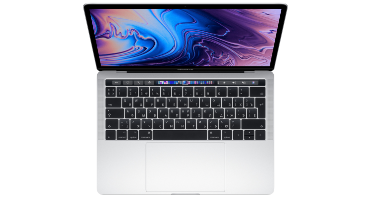 Ноутбук Apple MacBook Pro 13" Core i5 2,3 ГГц, 8 ГБ, 256 ГБ SSD, Iris Plus 655, Touch Bar серебристый