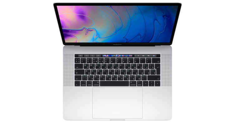 Ноутбук Apple MacBook Pro 15" Core i7 2,2 ГГц, 16 ГБ, 256 ГБ SSD, Radeon Pro 555X, Touch Bar серебристый