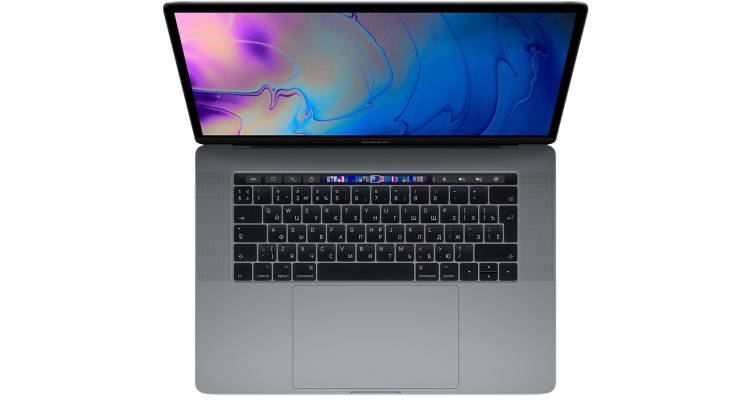 Ноутбук MacBook Pro 15" Core i7 2,6 ГГц, 16 ГБ, 256 ГБ SSD, Radeon Pro 555X, Touch Bar, серый космос