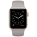 Apple Watch Series 2, 38 мм, корпус из золотистого алюминия, спортивный ремешок цвета «серый камень»