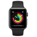 Apple Watch 3 Series Корпус 38мм из алюминия цвета «серый космос», спортивный ремешок чёрного цвета