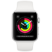 Apple Watch 3 Series Корпус 38мм из серебристого алюминия, спортивный ремешок белого цвета