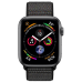 Apple Watch Series 4, 40 мм, корпус из алюминия цвета «серый космос», спортивный браслет чёрного цвета