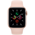 Часы Apple Watch Series 5, 44 мм, корпус из алюминия золотого цвета, спортивный браслет цвета «розовый песок»
