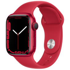 Apple Watch Series 7, 41 мм, корпус из алюминия красного цвета, спортивный ремешок (PRODUCT)RED