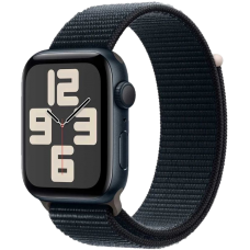 Apple Watch SE 2023, 40 мм, корпус из алюминия цвета «тёмная ночь», спортивный браслет цвета тёмная ночь