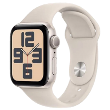 Apple Watch SE 2023, 44 мм, корпус из алюминия цвета «сияющая звезда», спортивный ремешок цвета сияющая звезда