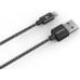 Кабель Anker USB-Lightning MFi, 0,9 м, капрон, 4000+ перегибов, A7136H11 (ритейл). Черный