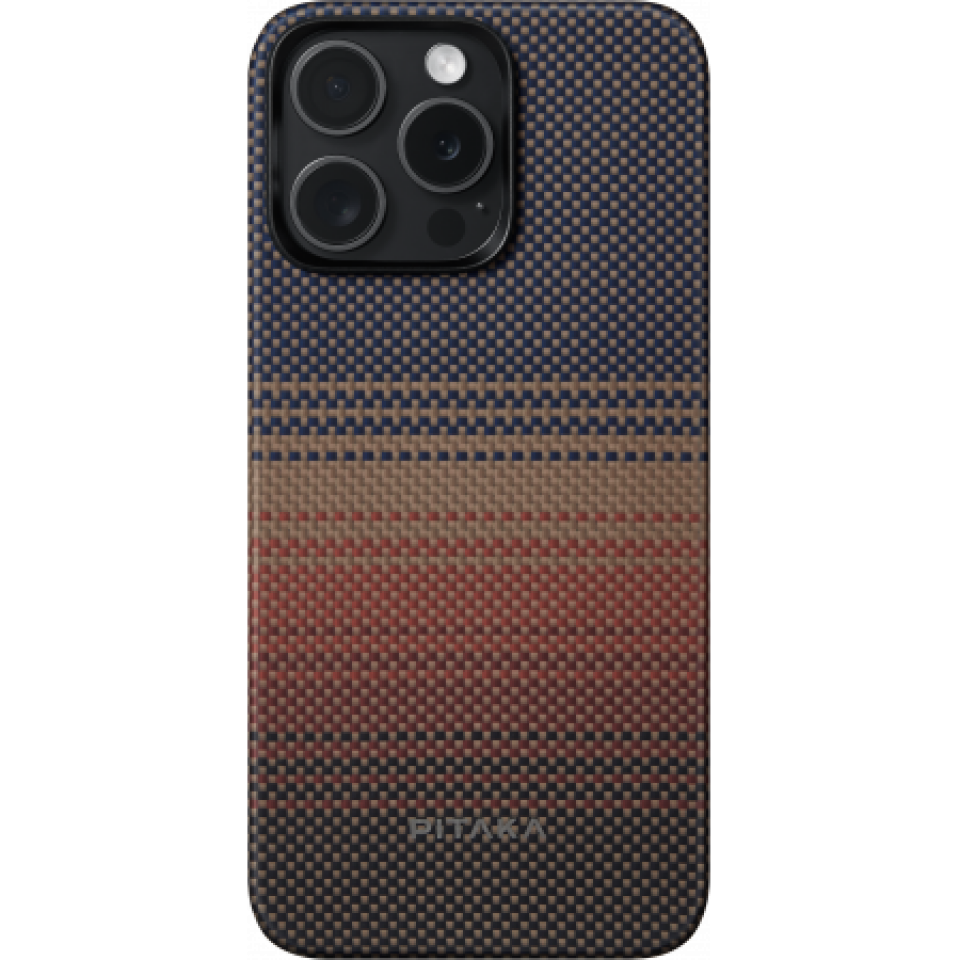 Чехол Pitaka KI1501SUM для iPhone 15 Pro Max Sunset, Fusion Weaving MagEZ 5 6.7 кевлар