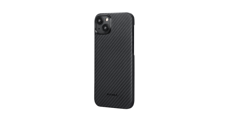 Чехол Pitaka MagEZ Case 4 для iPhone 15 Plus (6.7"), черно-серый, кевлар (арамид)