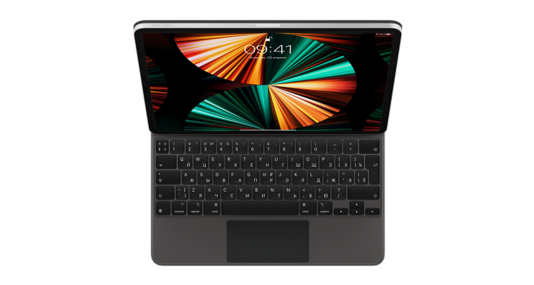 Клавиатура Magic Keyboard для iPad Pro 12,9 дюйма (5‑го поколения), русская раскладка, чёрный цвет