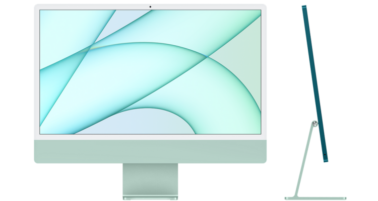 iMac 24" Retina 4,5K, M1 (8C CPU, 7C GPU), 8 ГБ, 256 ГБ SSD, зеленый