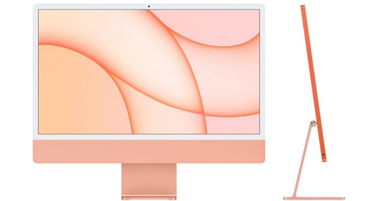 iMac 24" Retina 4,5K, M1 (8C CPU, 8C GPU), 8 ГБ, 512 ГБ SSD, оранжевый