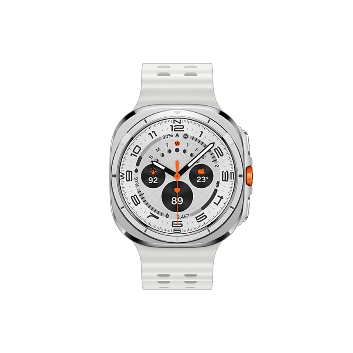Фото Умные часы Samsung Galaxy Watch Ultra, 47 мм, титан, ремешок Marine, Белый титан