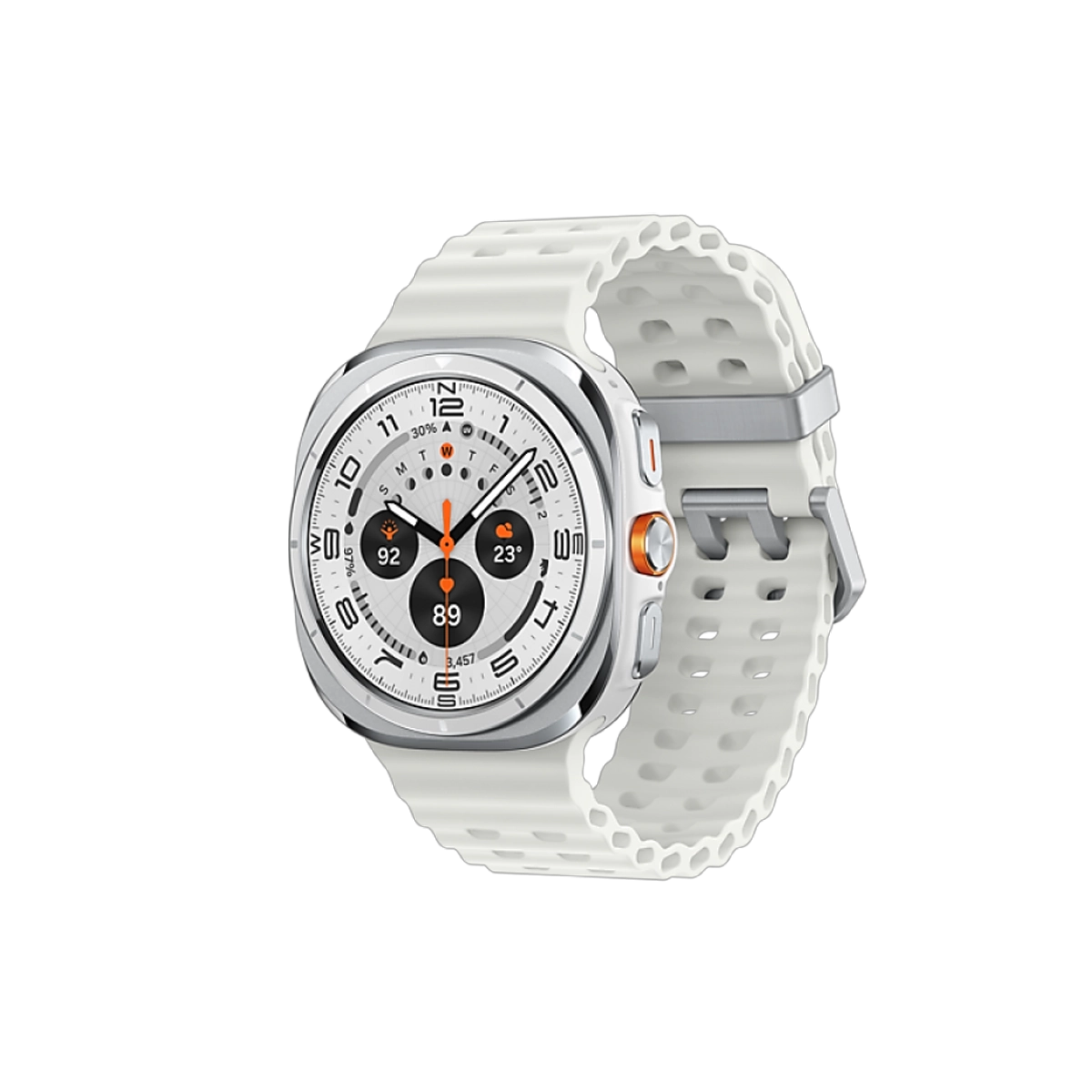Фото Умные часы Samsung Galaxy Watch Ultra, 47 мм, титан, ремешок Marine, Белый титан
