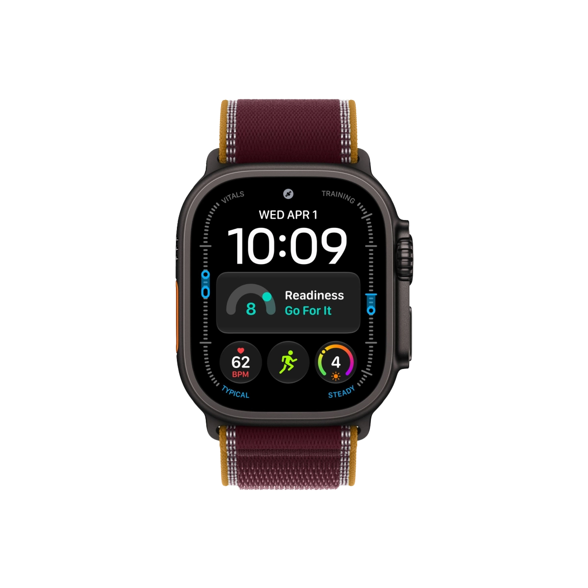 Фото Apple Watch Ultra 4 GPS+Cellular, 49 мм, Black Titanium Burgundy Trail