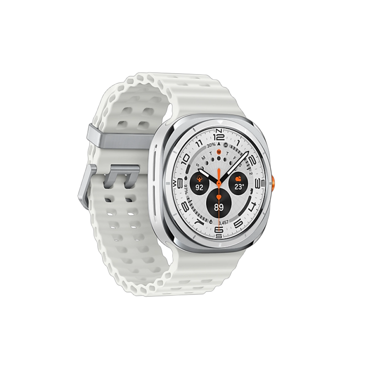 Фото Умные часы Samsung Galaxy Watch Ultra, 47 мм, титан, ремешок Marine, Белый титан