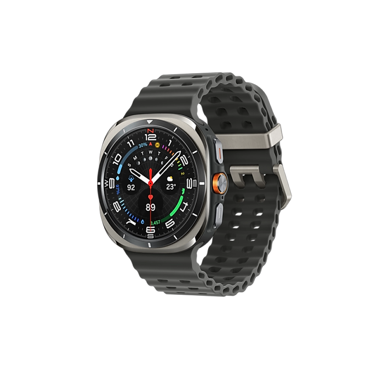 Фото Умные часы Samsung Galaxy Watch Ultra, 47 мм, титан, ремешок Marine, Серебряный титан