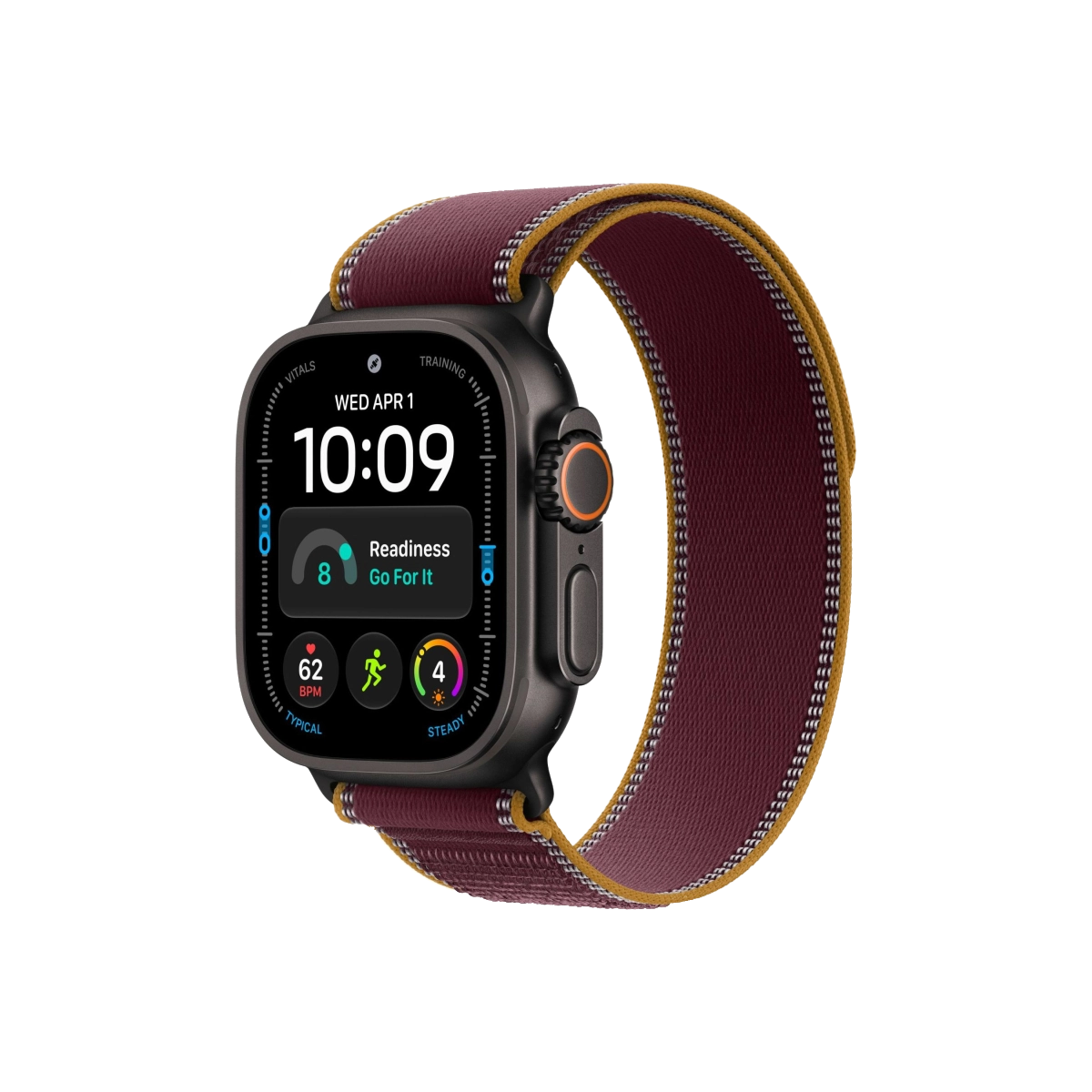 Фото Apple Watch Ultra 4 GPS+Cellular, 49 мм, Black Titanium Burgundy Trail