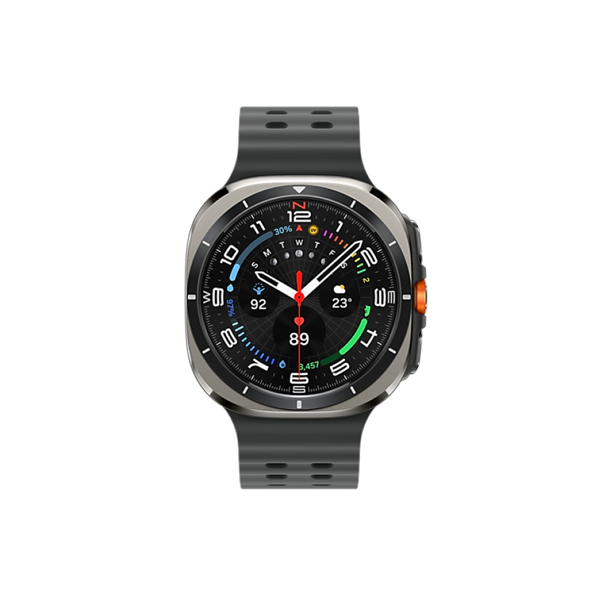 Фото Умные часы Samsung Galaxy Watch Ultra, 47 мм, титан, ремешок Marine, Серебряный титан