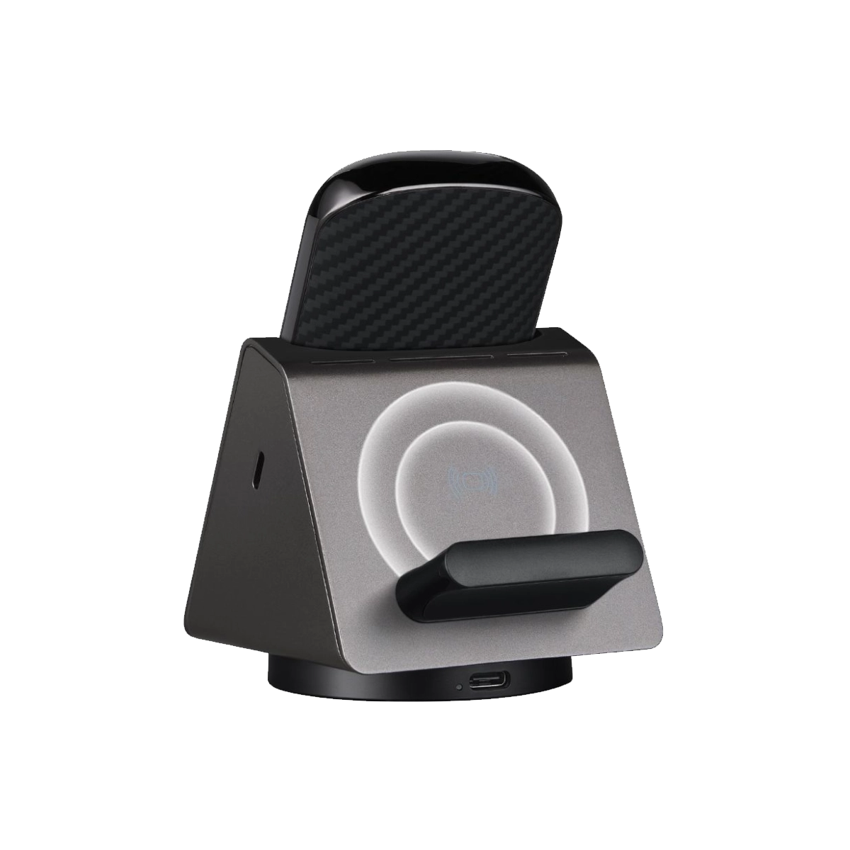 Фото Настольная беспроводная зарядка MagEZ Slider 2, съёмный Power Bank из арамидного плетения