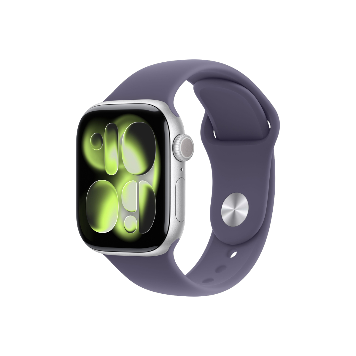 Фото Apple Watch Series 11, 46 mm, Silver Aluminium Purple Fog Sport Band