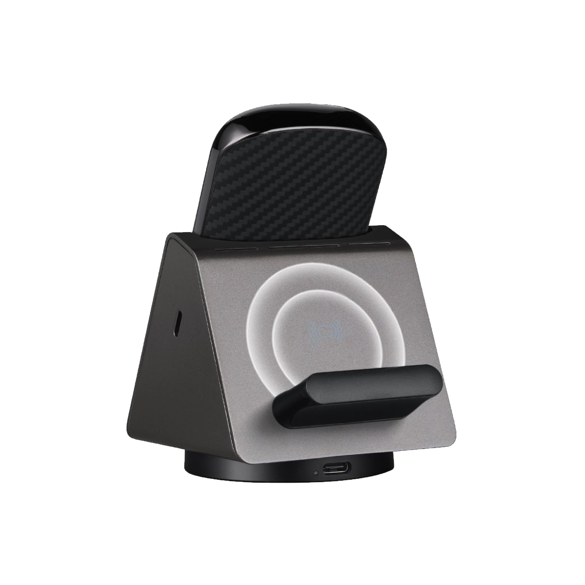 Фото Настольная беспроводная зарядка MagEZ Slider 2, съёмный Power Bank из арамидного плетения
